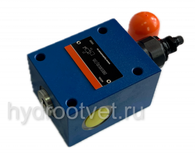 DBDS10G1X/200V - Предохранительный клапан прямого управления Ду10, давление регулировки до 200 бар, тип монтажа - резьбовой, элемент регулировки S = винт